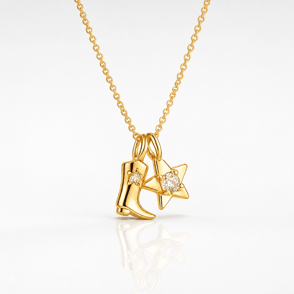 Collier La Starlight – Étoile et botte western - Héméra
