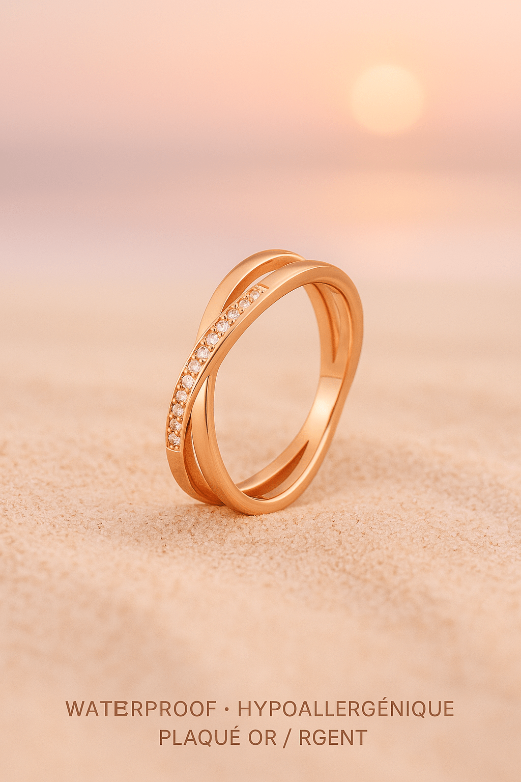 Bague La Criss Cross croisée waterproof & hypoallergénique HÉMÉRA