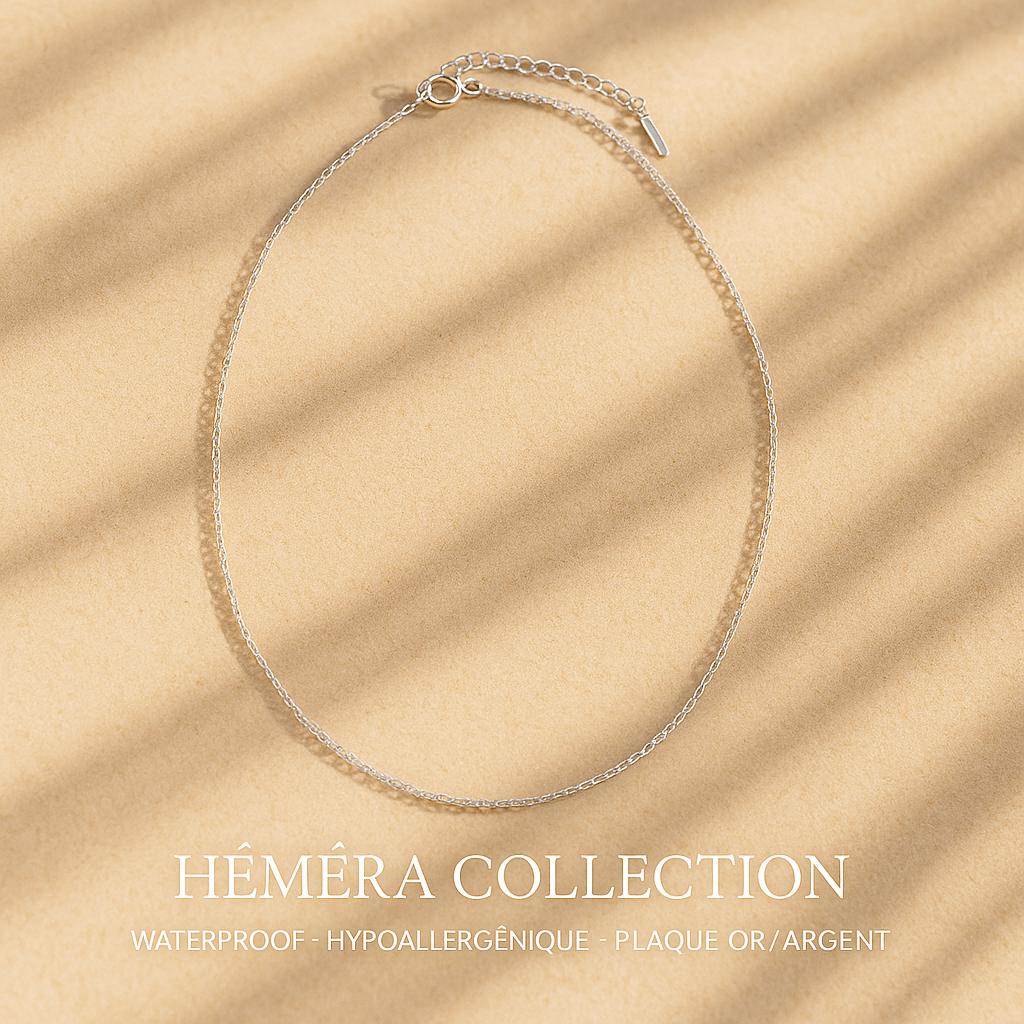 La Lunaé – Collier fin argenté waterproof HÉMÉRA