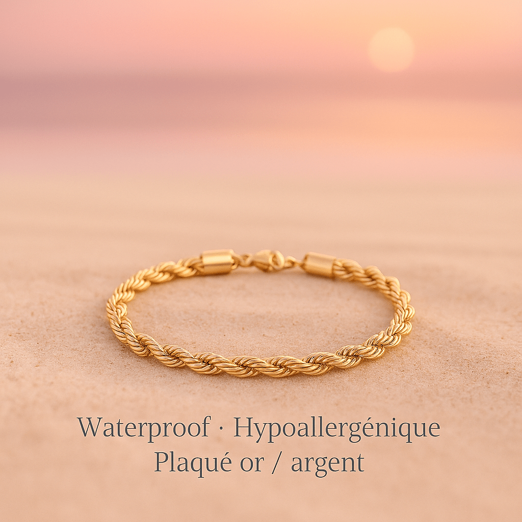 Bracelet torsadé waterproof & hypoallergénique – Style moderne
