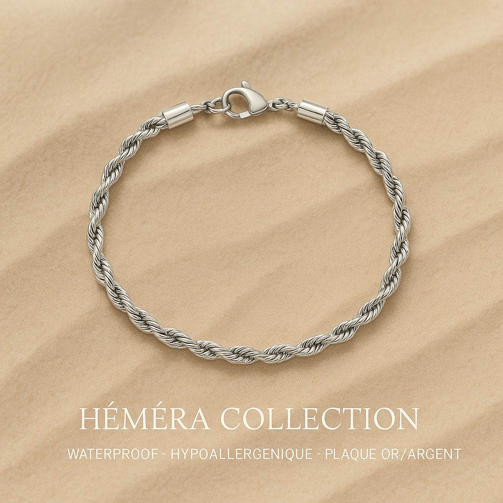 Bracelet La Twist torsadé waterproof & hypoallergénique HÉMÉRA