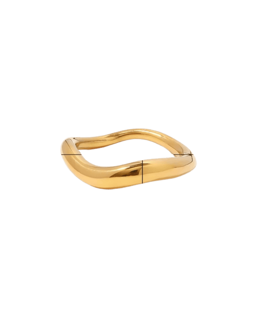 Bague La Wave ondulée waterproof & hypoallergénique HÉMÉRA