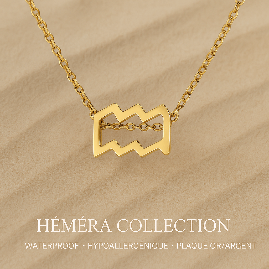 Collier Verseau zodiaque waterproof & hypoallergénique HÉMÉRA