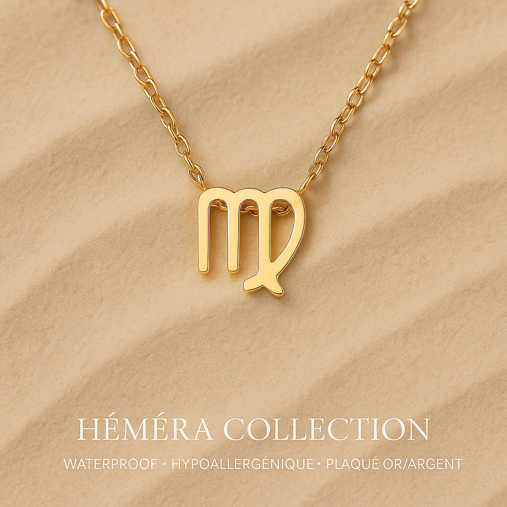 Collier Vierge zodiaque waterproof & hypoallergénique HÉMÉRA