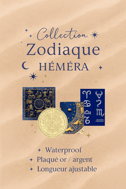 Les Zodiaques – Colliers astrologiques waterproof HÉMÉRA